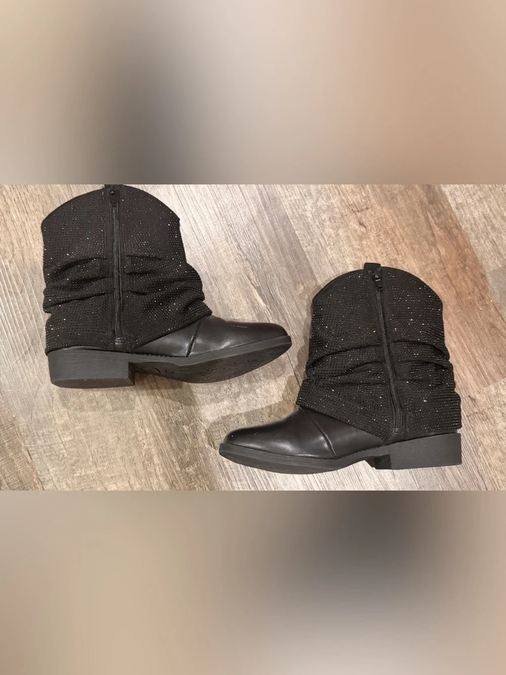 Steve Madden Black Embellished Mid-Calf Boots